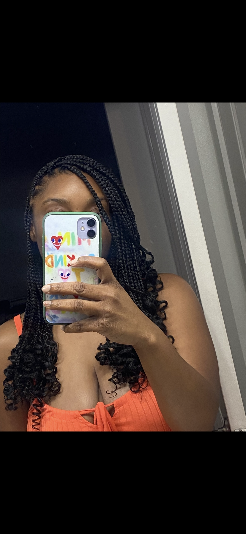 Knotless Braids with curly ends