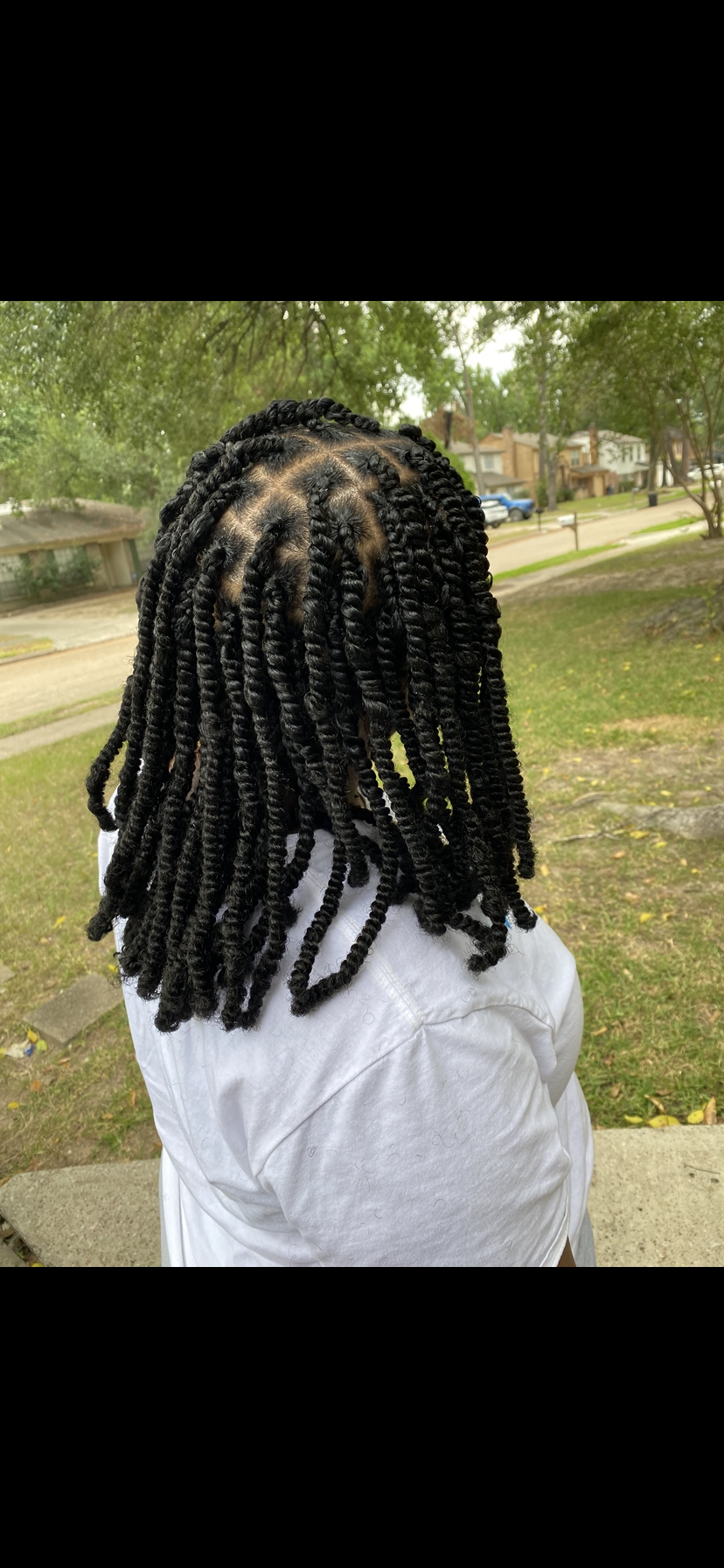 Twists updo — mirror view